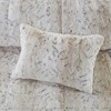 Lyngins 4-Piece Faux Fur Full/Queen Comforter Set, Ultra-Soft Bedding Set with Shams & Decorative Pillow, Oeko-Tex Certified Quilt Bedding Set - 3 of 4
