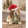 11.0 Inch Puppy With Wreath Santa Hat Figurines - 3 of 3