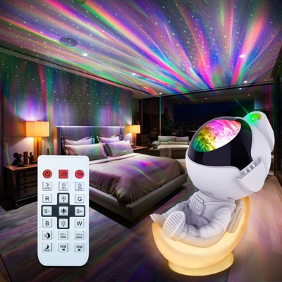 Aukfa Aurora Light Projector, Space-man with Moon Base, White