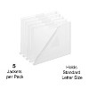 HITOUCH BUSINESS SERVICES Moisture Resistant File Pocket Flap Closure Letter Size Clear 5/Pack - 2 of 4