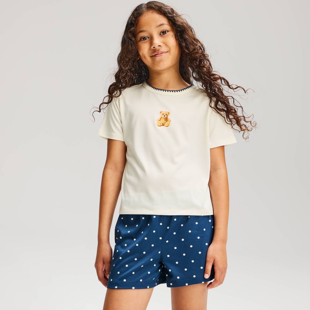 Girls' 2pc T-Shirt and Shorts Pajama Set - Cat & Jack™ - thumbnail 4