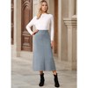 INSPIRE CHIC Women's A-Line Elastic High Waist Stretchy Ribbed Knit Midi Skirt - 2 of 4