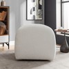 SEYNAR Modern Glam Boucle Upholstered Swivel Accent Armchair - 3 of 4