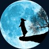 Men's Design By Humans Moon Bunny By Maryedenoa T-Shirt - 2 of 4