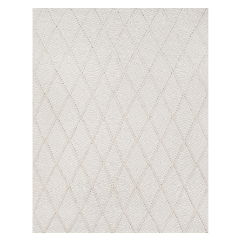 Photos - Area Rug Momeni 7'6"x9'6" Diamond Woven  Beige - Erin Gates By 