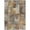 HomeRoots 5' X 8' Brown Beige And Charcoal Abstract Washable Indoor Outdoor Area Rug - 4 of 4