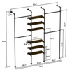 LOVMOR Industrial Pipe Clothing Racks,Industrial Clothing Rack Wall Mounted,Black Clothes Rack Retail Display Hanging Rod - 2 of 4