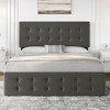 Full/ Queen/ King Size Bed Frame, Upholstered Bed Frame With And 4 Storage Drawers,Button Tufted Design,Wooden Slats Support, No Box Springs Needed - 4 of 4