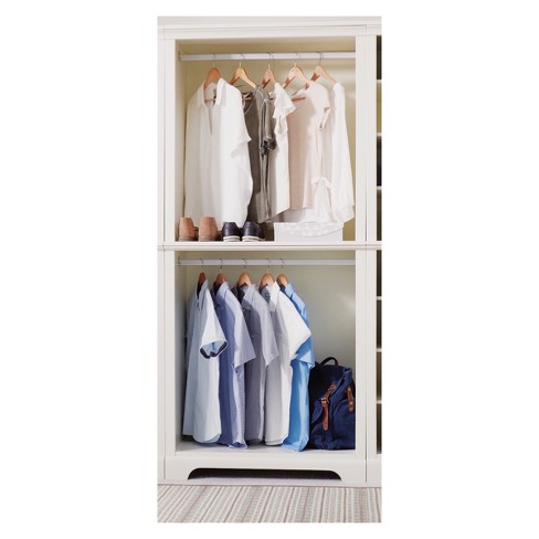 Naples Hanging Closet Wall Unit Cream Off White Home Styles