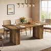 Tribesigns 70.1'' Farmhouse Dining Table for 6-8, Rectangle Wood Kitchen Table with Fluted Pedestal Base for Dining Room, Living Room - 4 of 4