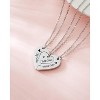 Best Friends Necklace Set for 2/3/4 - Matching Sister Heart Jewelry, Gift for Women & Teens - 4 of 4