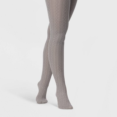 Women's Cable Sweater Tights - A New Day™ Oatmeal Heather 1x/2x : Target