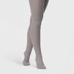 Women's Pointelle Sweater Tights - A New Day™ Light Gray