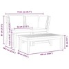 vidaXL Patio Lounge Set Outdoor Sectional Sofa with Cushions Solid Acacia Wood - Cream Middle sofa + corner sofa + coffee table - 4 of 4