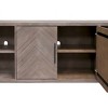 Palisades 2 Door Console TV Stand for TVs up to 80" Gray - Martin Furniture: Herringbone Pattern, Iron Hardware - 3 of 4