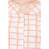 Ezi Women's Short Sleeve Snap-Front Plaid Seersucker Cotton-Rich House Coat - 4 of 4