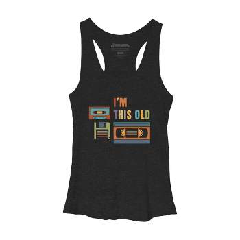 Women's Design By Humans I'm this old - Old data storage media By DsgnCraft Racerback Tank Top