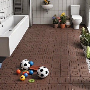 44 Pcs 12" Patio Deck Tiles, DIY Module Interlocking Decking Tiles Floor Tile Outdoor and Indoor - 1 of 4