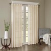 Contemporary Style Solid Crushed Window Panel Pair, Lightweight Sheer Fabric Light Filtering Window Panel for All Seasons - 2 of 4