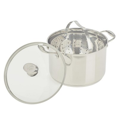Wolfgang Puck 12-Cup Stainless Steel Pot with Colander Lid - Refurbished