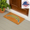 EvergreenNFLLos Angeles Chargers Logo Natural Coir 28 x 16 Inches Indoor Outdoor Doormat - 2 of 4
