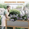 Raised Garden Bed Wood with Legs, Planter Box with Storage Shelf, Outdoor Mobile Wooden Elevated Raiseds Beds - 3 of 4