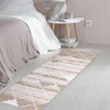 Area Rug Washable Non Slip Backing Boho Trellis Rug Low Pile Distressed Floor Carpet Retro Accent Rug for Living Room Bedroom - 3 of 4