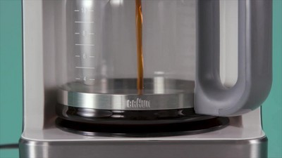 Braun BrewSense 12-Cup Drip Coffee Maker in Stainless Steel/White - 9243800