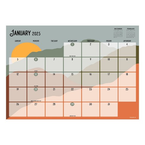 TF Publishing 2025 Desk Pad Calendar 12"x17" Landscapes - image 1 of 4