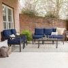 Leisure Made Blakely 6pc Aluminum Seating in Navy Fabric - 2 of 4