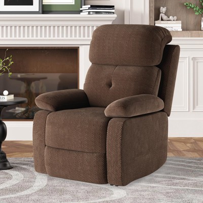 Lirago,Compact Recliner Sofa for Small Spaces - Gray Upholstery with Padded Cushion