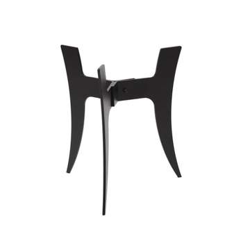 12" Tall Small Indoor Outdoor Ibex Iron Plant Stand with Curved Legs Black Powder Coat Finish - Achla Designs