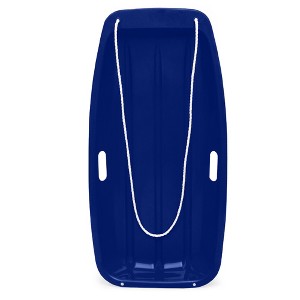 Best Choice Products 35in Kids Outdoor Plastic Sport Toboggan Winter Snow Sled Board w/ Pull Rope, 2 Handles - 1 of 4