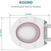 Toilet Seat with Toddler Seat Built In, Round Slow Close Magnetic Lid, Fits Adults and Kids, Potty Training Seat for Family Bathroom, Pink - 3 of 4