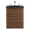 Modway Render Vanity with Sink-Floor, 18 Inch, Walnut Black - 3 of 4