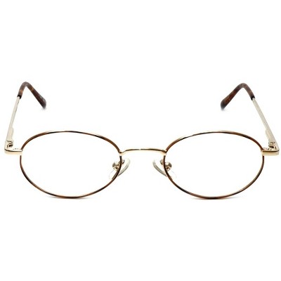 Calabria MetalFlex Designer Reading Glasses Model M Gold-Demi-Amber 46mm X-SMALL