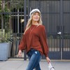 Amaryllis Women's Long-Sleeve Casual Boat Neck Loose-Fit Blouse Soft Stretchy Knit - 3 of 4