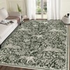 Modern Washable Area Rug, Soft Tiger Print Throw Carpet with Non Slip Backing, Low Pile Stain Resistant Floor Cover Indoor for Home - 2 of 4