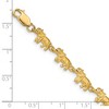 Black Bow Jewelry 14k Yellow Gold Elephant Bracelet - 7 Inch - 3 of 4