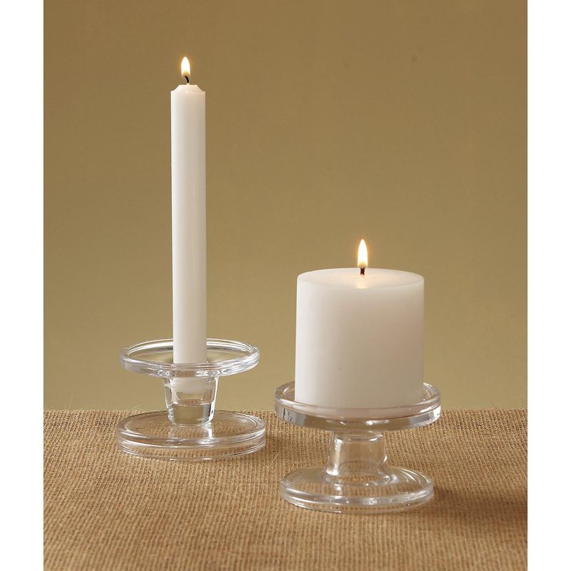 tagltd Bobbin Reversible Glass Pillar and Taper Candleholder, 3.88L x 3.88W x 2.38H inch, Sold in Eaches, 3 of 4