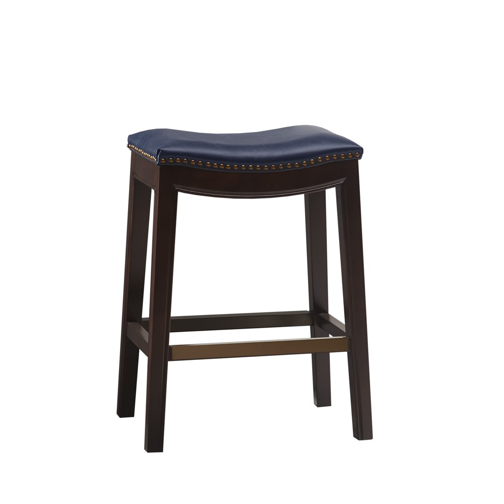 Photos - Chair Westley Saddle Counter Height Barstool Navy