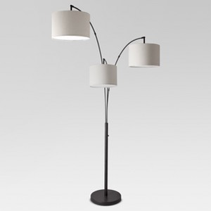 Avenal Shaded Arc Floor Lamp Black Includes Energy Efficient Light Bulb - Project 62 , Size: Lamp with Energy Efficient Light Bulb, Bronze