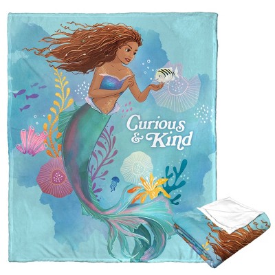 Disney Little Mermaid Curious And Kind Silk Touch Throw Blanket