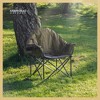 Arrowhead Outdoor Oversized Heavy-Duty Club Folding Camping Chair w/External Pocket, Cup Holder, Portable, Padded, Moon, Round, Bag (Wrangler Brown) - 4 of 4