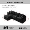 VASIP Chenille Modular Cloud Sectional Sofa - 105" L-Shaped 3-Seater with Ottoman,for Living Room,Beige - 2 of 4