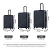 Expandable Spinner Suitcase Set with TSA Lock and Organizer Interior ABS Hardshell 3 Piece Luggage - Cuddlewood - 4 of 4