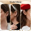12-piece set of 14K plated clip-on earrings for women, clip-on ear cartilage earrings, adjustable false earrings - 3 of 4