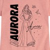 Girls' - Disney Princess - Aurora Sleeping Beauty With Birds Fitted Short Sleeve Graphic T-Shirt - 2 of 4