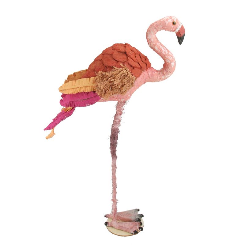Northlight 21.5" Tropical Textured Pink Flamingo Table Top Decoration, 1 of 4