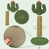 Cactus Shaped Cat Climbing Tree 2 in 1 - solid Wooden base Natural Sisal scratching Post with Suspended Ball Toys Indoor Cat  Climbing - 4 of 4